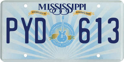 MS license plate PYD613