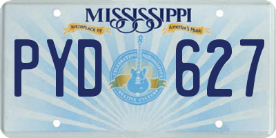 MS license plate PYD627