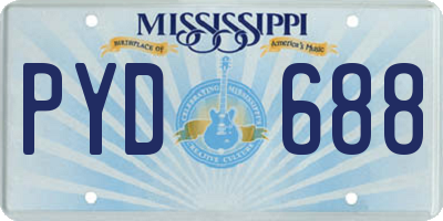 MS license plate PYD688