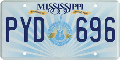 MS license plate PYD696