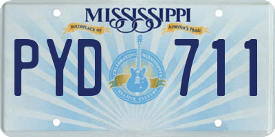 MS license plate PYD711