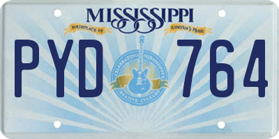 MS license plate PYD764