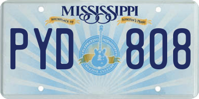MS license plate PYD808