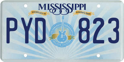 MS license plate PYD823