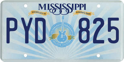 MS license plate PYD825