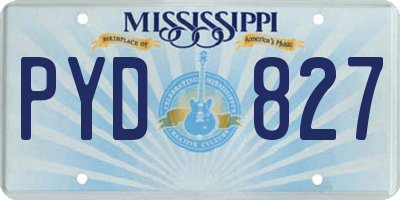 MS license plate PYD827