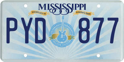 MS license plate PYD877