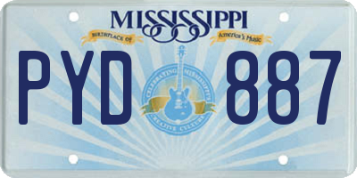 MS license plate PYD887