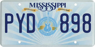 MS license plate PYD898