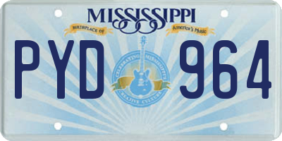 MS license plate PYD964