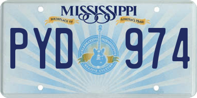MS license plate PYD974