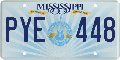 MS license plate PYE448