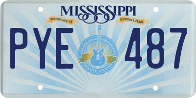 MS license plate PYE487
