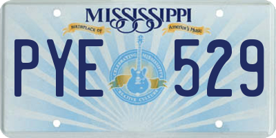 MS license plate PYE529