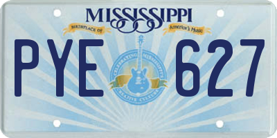 MS license plate PYE627