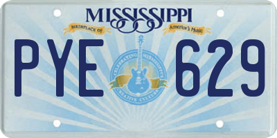 MS license plate PYE629