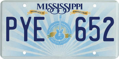MS license plate PYE652