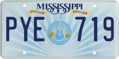 MS license plate PYE719