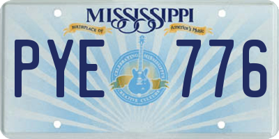 MS license plate PYE776