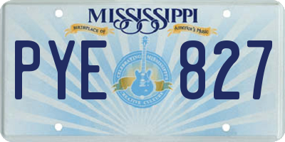 MS license plate PYE827