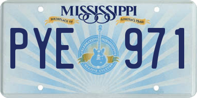 MS license plate PYE971