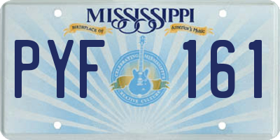 MS license plate PYF161