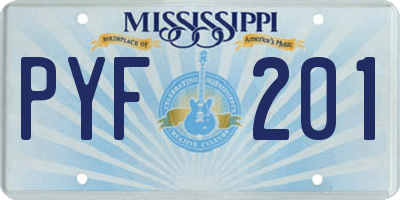 MS license plate PYF201