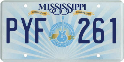 MS license plate PYF261