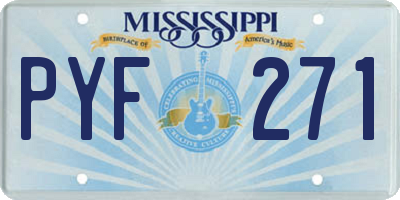 MS license plate PYF271