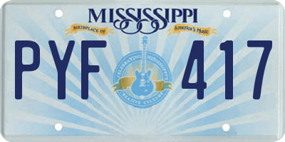 MS license plate PYF417