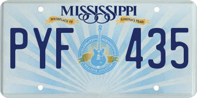 MS license plate PYF435