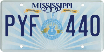 MS license plate PYF440