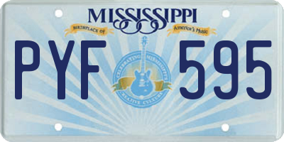 MS license plate PYF595