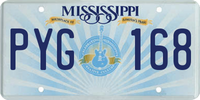 MS license plate PYG168
