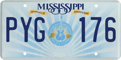 MS license plate PYG176