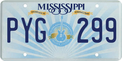 MS license plate PYG299