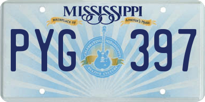 MS license plate PYG397