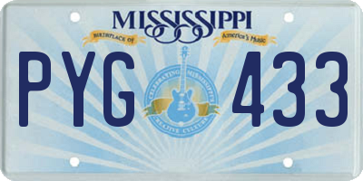 MS license plate PYG433