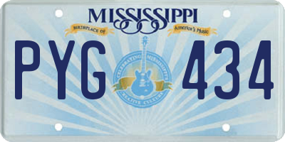 MS license plate PYG434