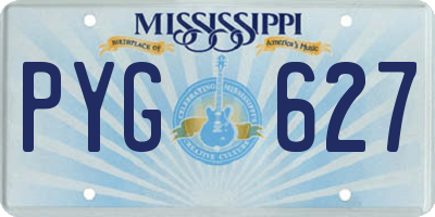 MS license plate PYG627