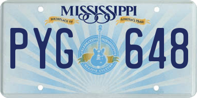 MS license plate PYG648