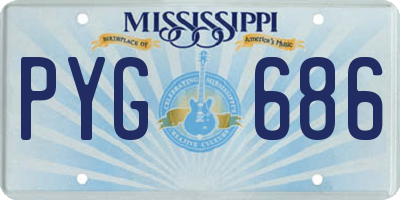 MS license plate PYG686