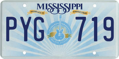 MS license plate PYG719