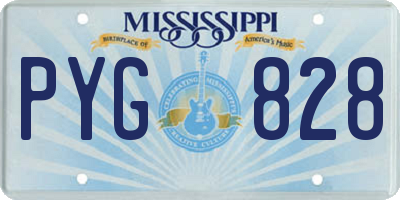 MS license plate PYG828