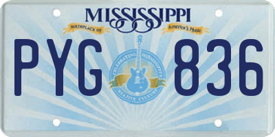MS license plate PYG836