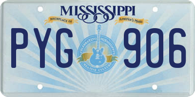 MS license plate PYG906