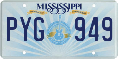 MS license plate PYG949