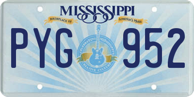 MS license plate PYG952
