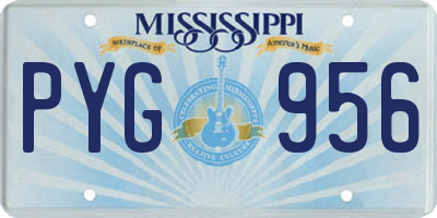 MS license plate PYG956