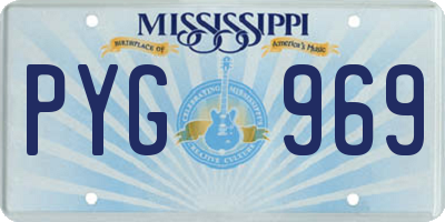 MS license plate PYG969